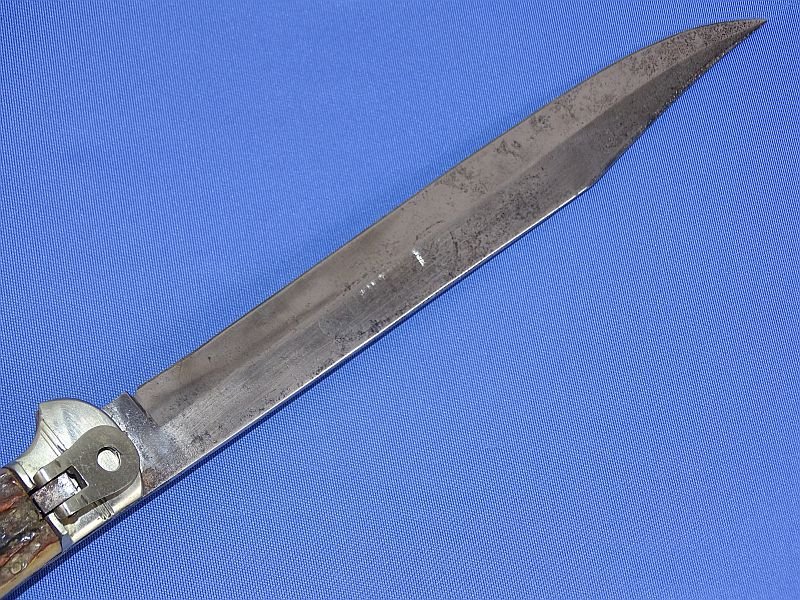 German Stag Grip Folding Bowie Knife — image 3