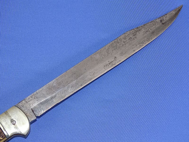 German Stag Grip Folding Bowie Knife — image 4