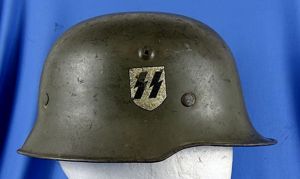 M34 Double Decal SS Helmet Marked 'Thale Stahl'