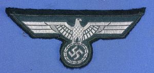 German Army NCO / Officer Uniform Silver Wire Breast Eagle