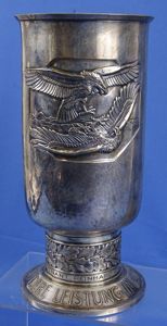 Silver 1942 Luftwaffe Ehrenpokal Honor Goblet to Knight's Cross Recipient …