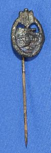 Army / Waffen SS Silver Panzer Assault Badge Stickpin
