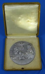 Cased 1939 Reichsparteitag Kampfspiel Participant Silver Prize Medal