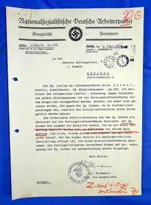 The Nazi Party in Gau Pommern Asks the Supreme Party …