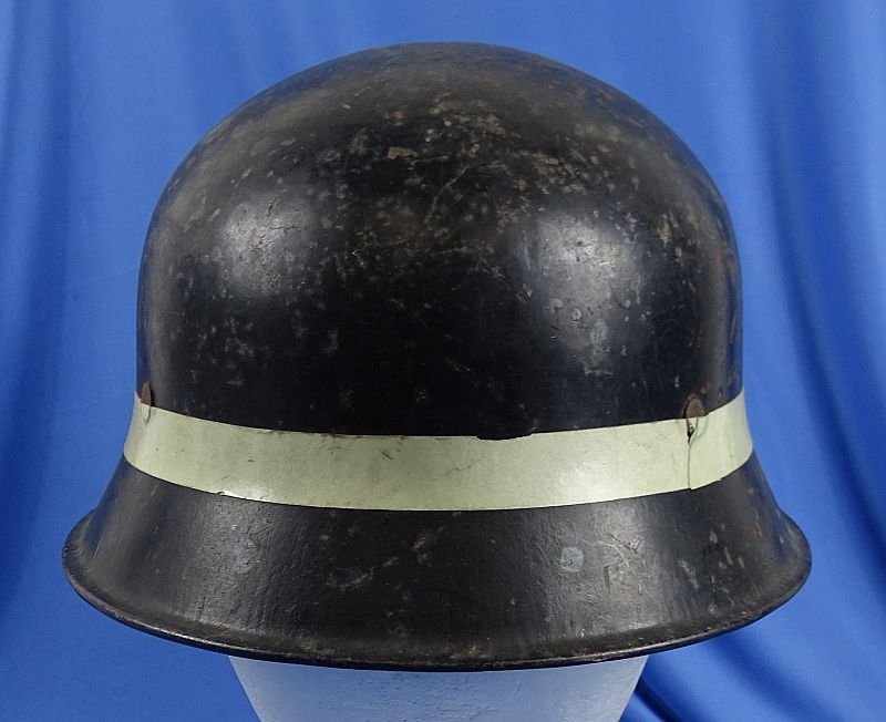 Named Third Reich Fire Police M34 'Square Dip' Helmet — image 4