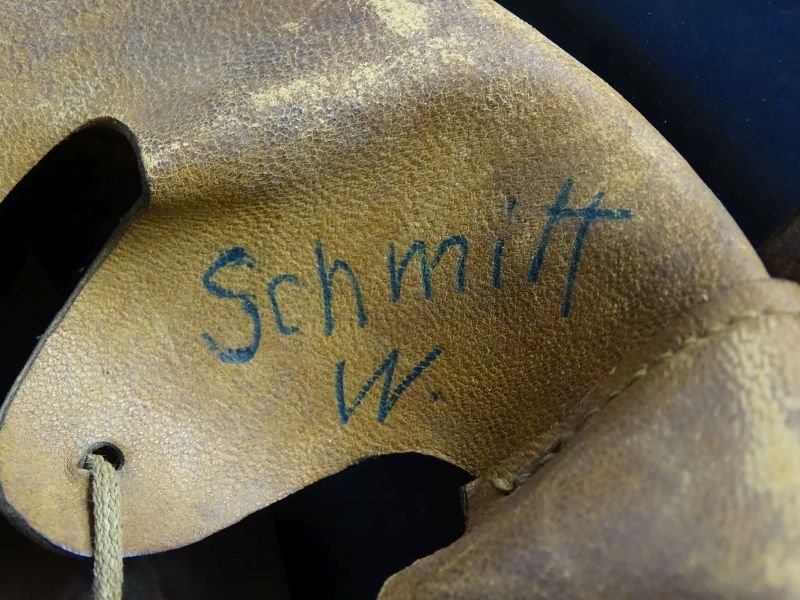 Named Third Reich Fire Police M34 'Square Dip' Helmet — image 9