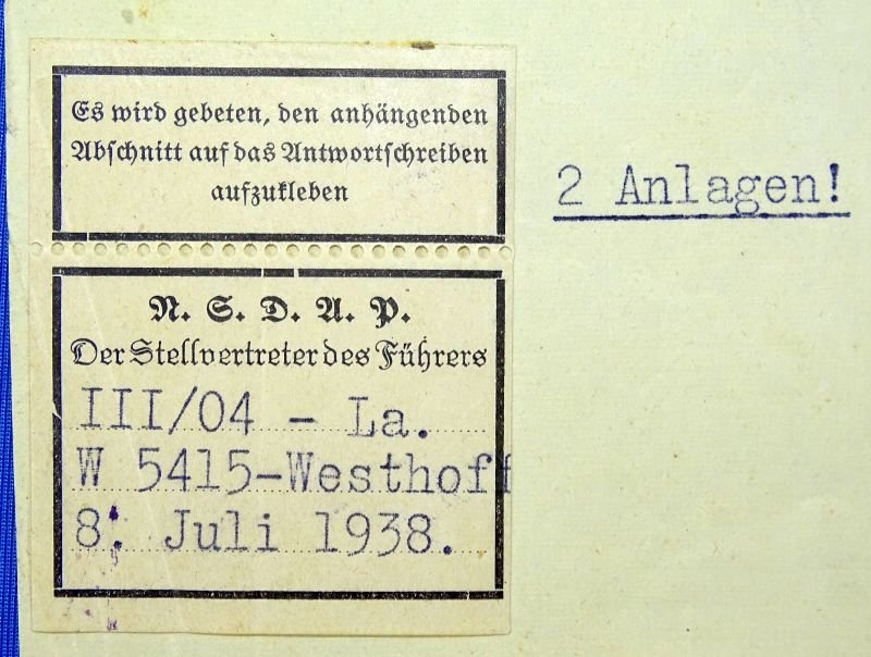 Three Official Documents on an Expelled Party Member's Effort to be Reinstated in the Nazi Party — image 3