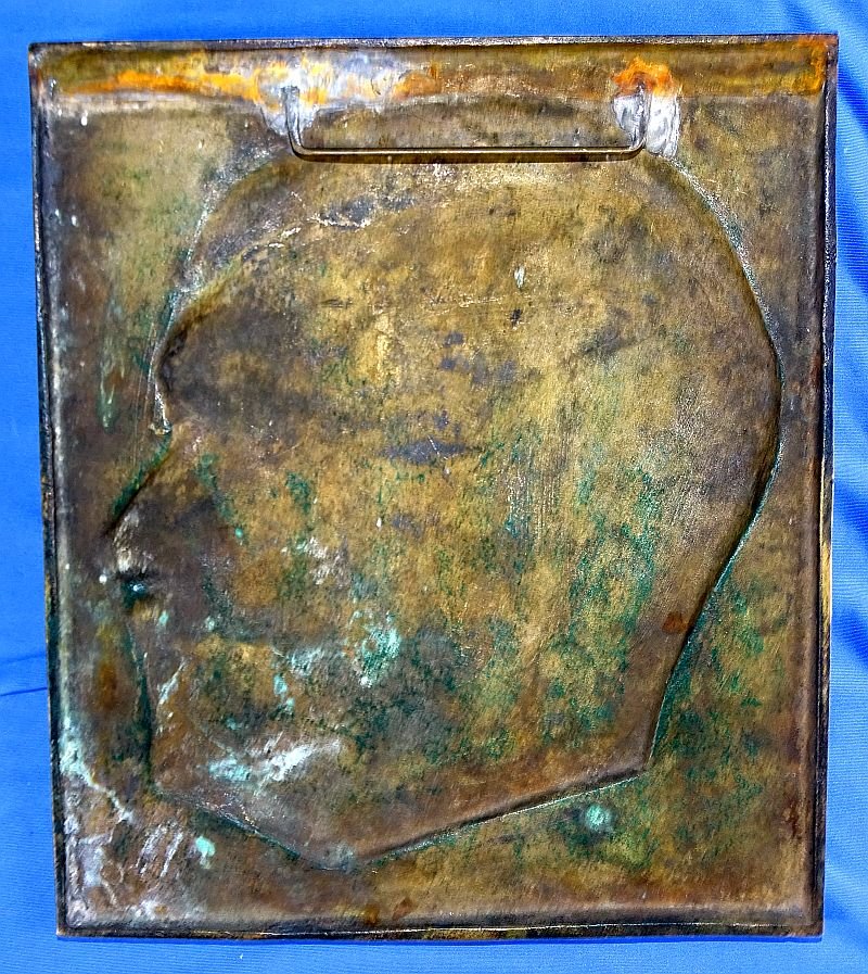 Large Adolf H Bronze Plaque 9 Inches by 10-1/4 Inches — image 2