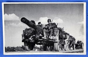 'Unsere Wehrmacht' Propaganda Postcard: Horse Drawn Army Artillery