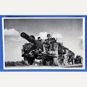 'Unsere Wehrmacht' Propaganda Postcard: Horse Drawn Army Artillery
