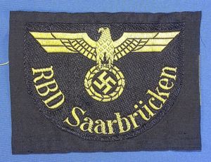 Reichsbahn 'RBD Saarbrucken' Sleeve Insignia