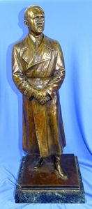 Large Signed Full Figure Bronze Statue of Adolf Hitler in …