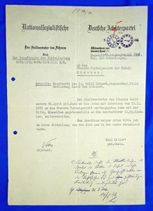 A 1936 Nazi Party Letter from an Office of Rudolf …