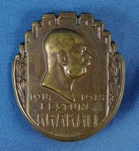 Austro-Hungarian 1914-1915 Festung Krakau Cap Badge