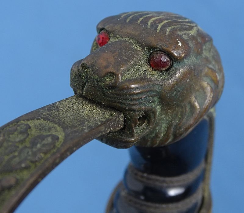 Untouched and Uncleaned Third Reich Officer Panther Head Sword by Anton Wingen Jr. — image 10