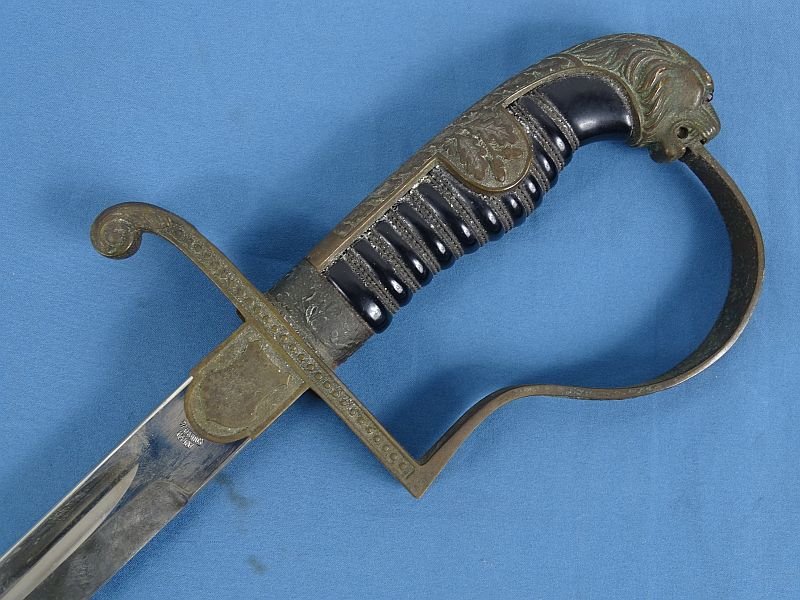 Untouched and Uncleaned Third Reich Officer Panther Head Sword by Anton Wingen Jr. — image 8