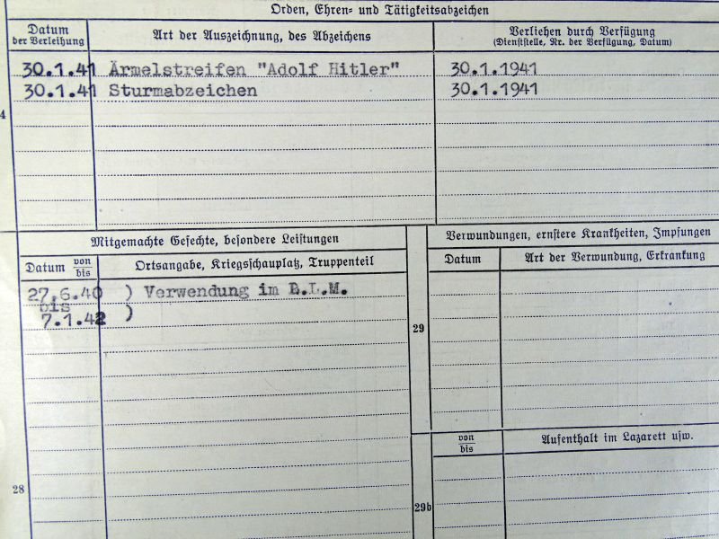 Record of a Liebstandarte SS Officer in the Flak Service — image 3