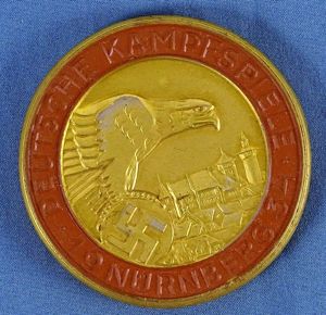Porcelain Deutsche Kampfspiele Nürnberg 1934 Medallion
