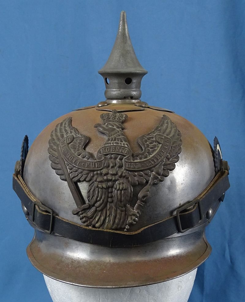 1915 Dated Imperial Prussian Jaeger Zu Pferde Lobster Tail Helmet — image 2