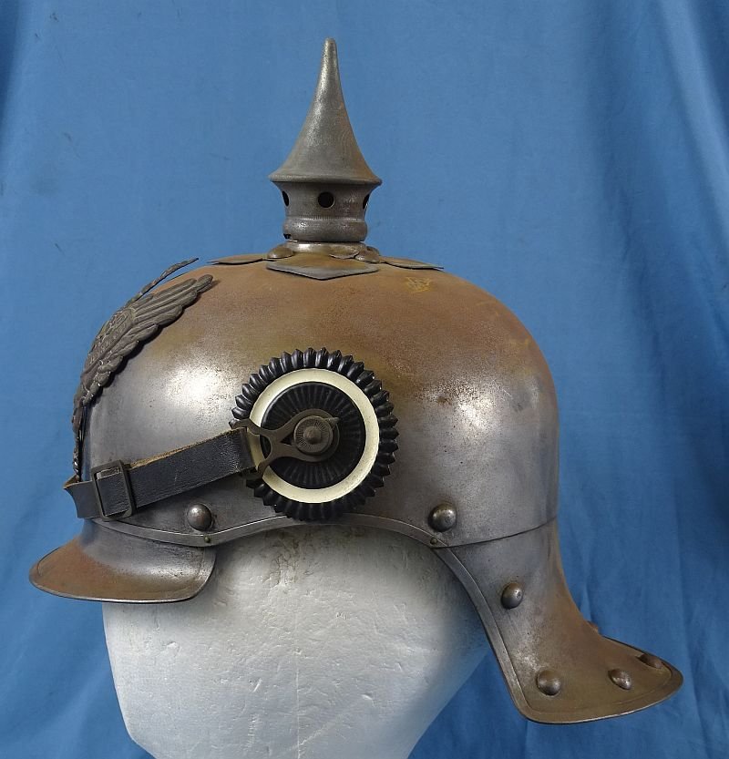 1915 Dated Imperial Prussian Jaeger Zu Pferde Lobster Tail Helmet — image 5