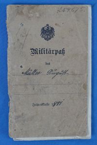 WWI German Artillery Unit Militarpass
