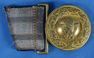 Imperial German Officer Buckle on a Portion of the Brocade …
