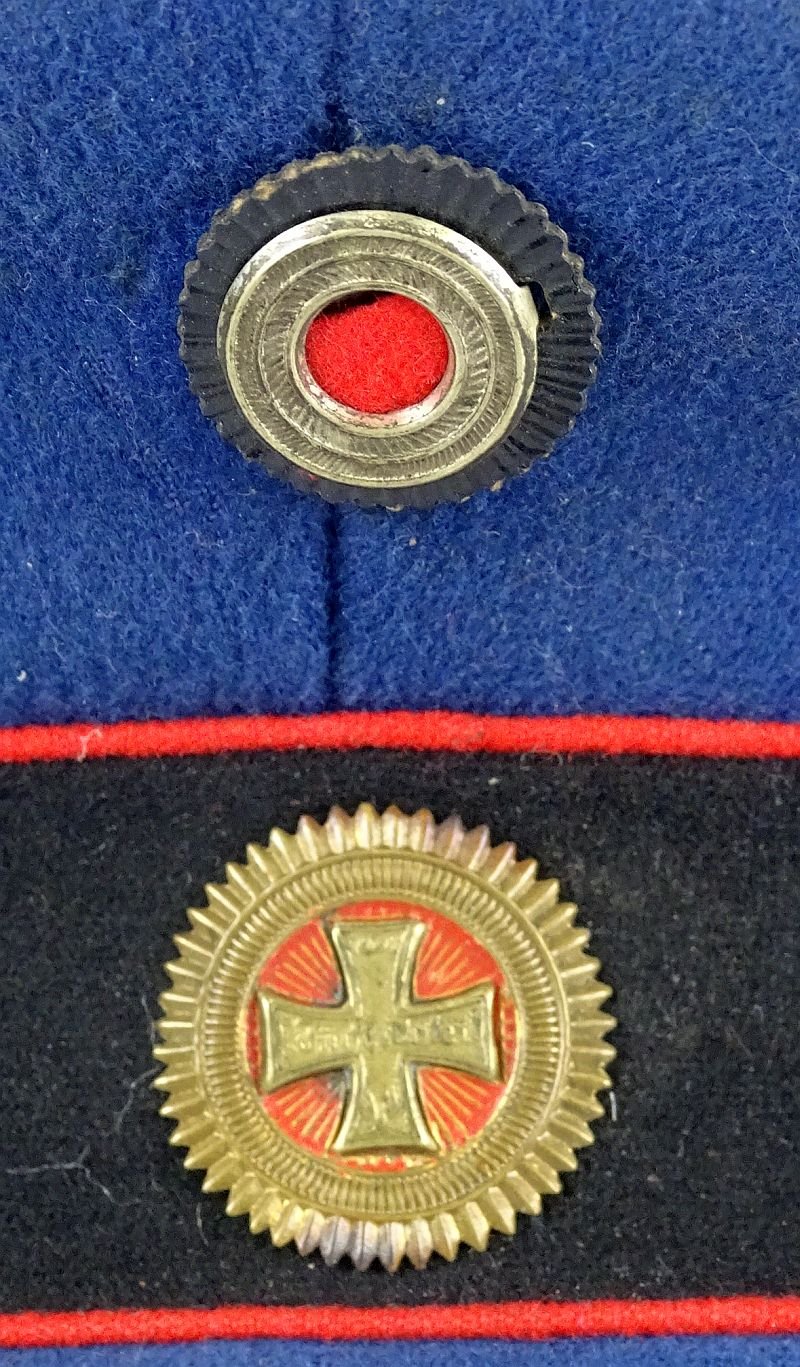 Imperial Baden Landwehr Officer Dunkleblau Visor Cap — image 3
