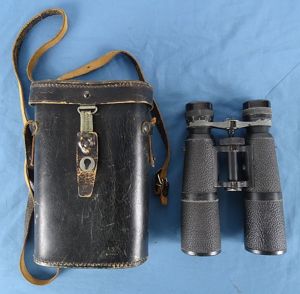 Cased WWII German Hensoldt Wetzlar Jagd-Dialyt 6 x 42 Binoculars