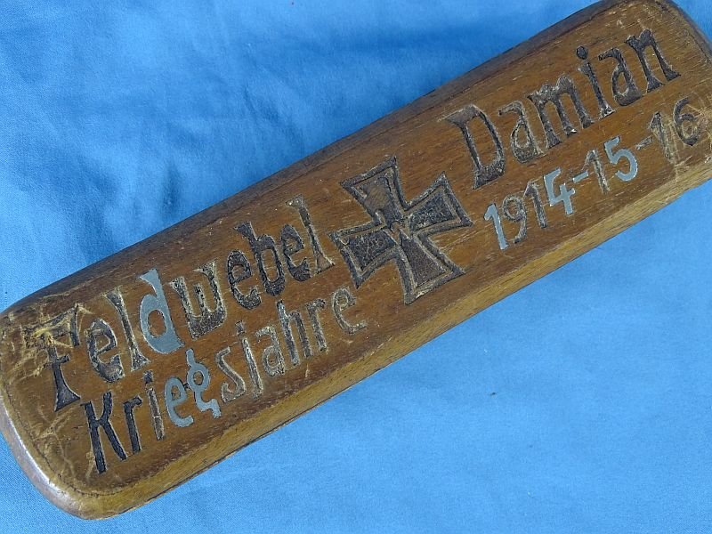 Named WWI German Brush with Iron Cross Motif — image 2
