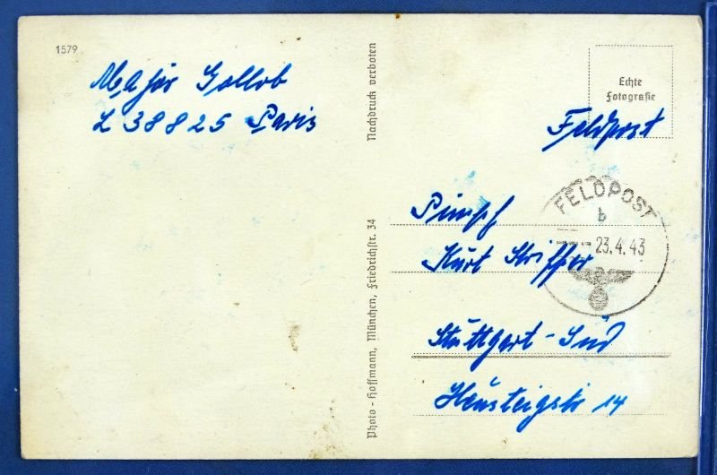 Signed Photo Postcard of Luftwaffe Fighter Pilot Gordon Gollob, Recipient of the Knight's Cross with Oak Leaves, Swords and Diamonds — image 3