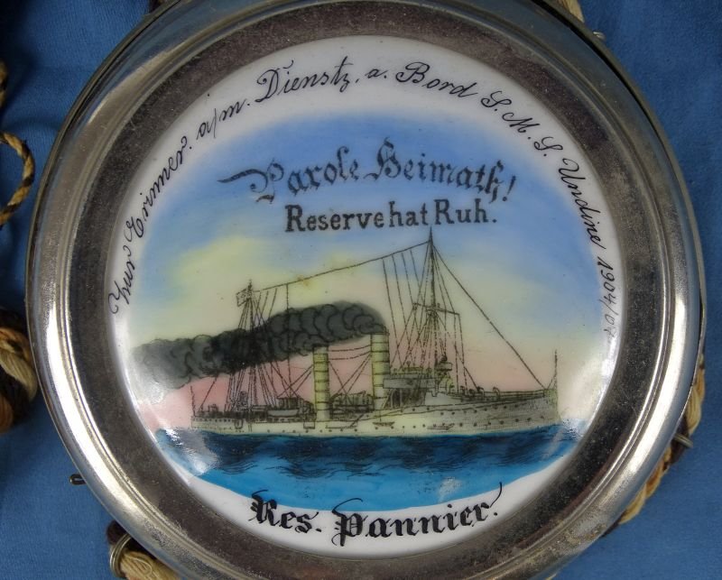 Named Imperial German Kriegsmarine Light Cruiser SMS Undine Reservist Flask — image 2