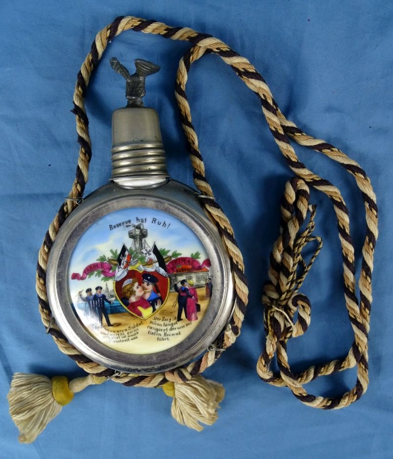Named Imperial German Kriegsmarine Light Cruiser SMS Undine Reservist Flask — image 3