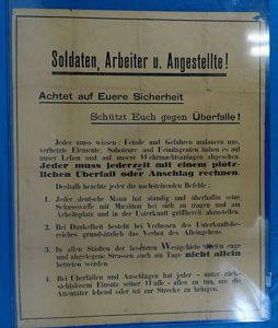 WWI German Security Broadside Poster
