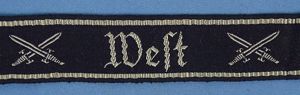 NS-KRB Veteran Organization Administrative District 'West' Cuff Title