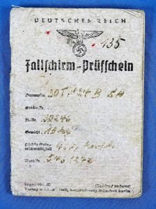 WWII Luftwaffe Parachute Inspection Booklet (Fallschirm Prusschein)