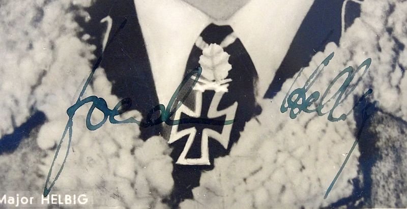 Signed Photo Postcard of Luftwaffe Pilot Joachim Helbig, Recipient of the Knight's Cross with Oak Leaves and Swords — image 2
