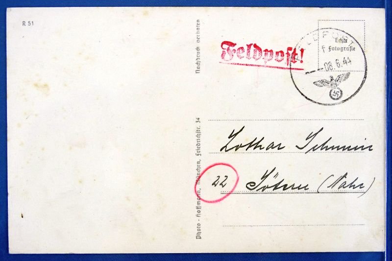 Signed Photo Postcard of Luftwaffe Pilot Joachim Helbig, Recipient of the Knight's Cross with Oak Leaves and Swords — image 3