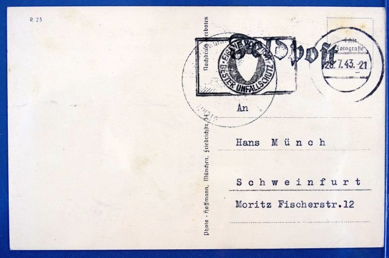 Signed Photo Postcard of Luftwaffe Fighter Ace Herbert Ihlefeld, Recipient of the Knight's Cross with Oak Leaves and Swords — image 3