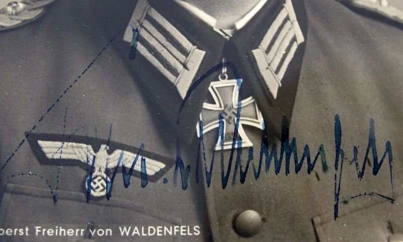 Signed Photo Postcard of General Rudolf Freiherr von Waldenfels, Recipient of the Knights Cross with Oak Leaves — image 2