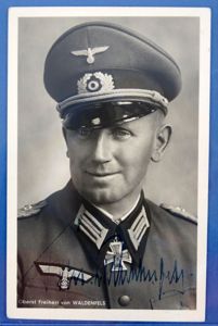 Signed Photo Postcard of General Rudolf Freiherr von Waldenfels, Recipient …
