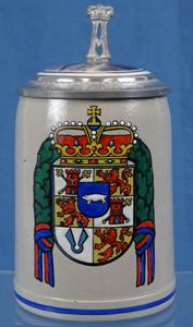 Imperial German WWI Christmas Ostheim Military Hospital 1917 Stein with …