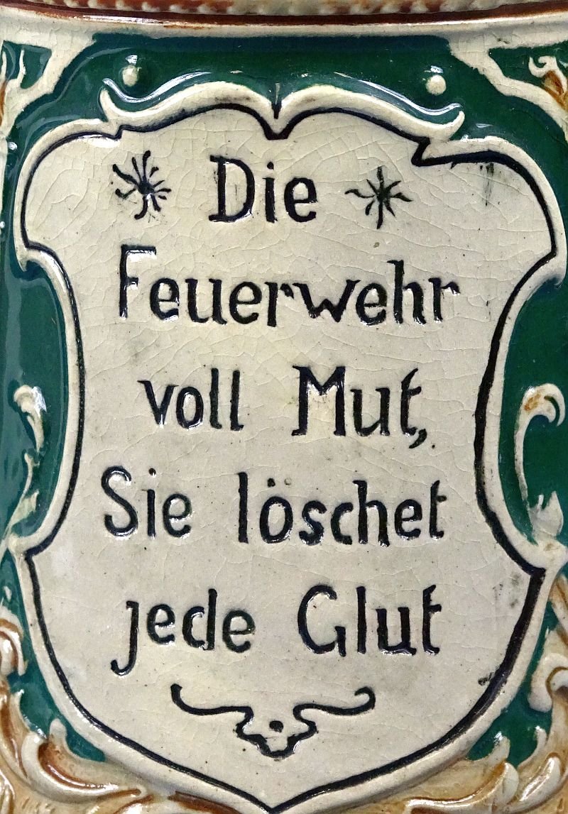 Imperial German Firefighter Service Stein — image 2