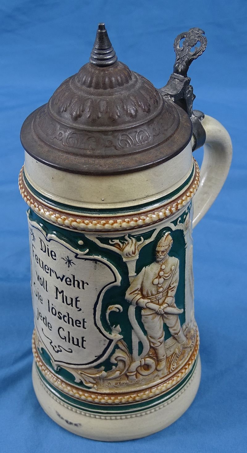 Imperial German Firefighter Service Stein — image 5