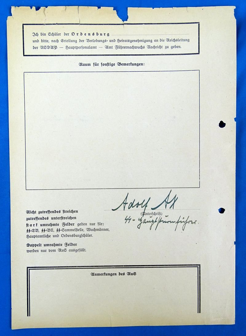 Three Documents Signed by Waffen SS Oberfuhrer and Knight's Cross Recipient Adolf Ax — image 5