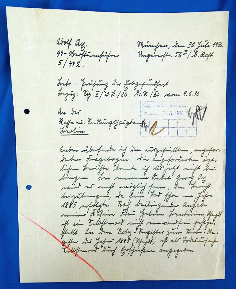 Three Documents Signed by Waffen SS Oberfuhrer and Knight's Cross Recipient Adolf Ax — image 6