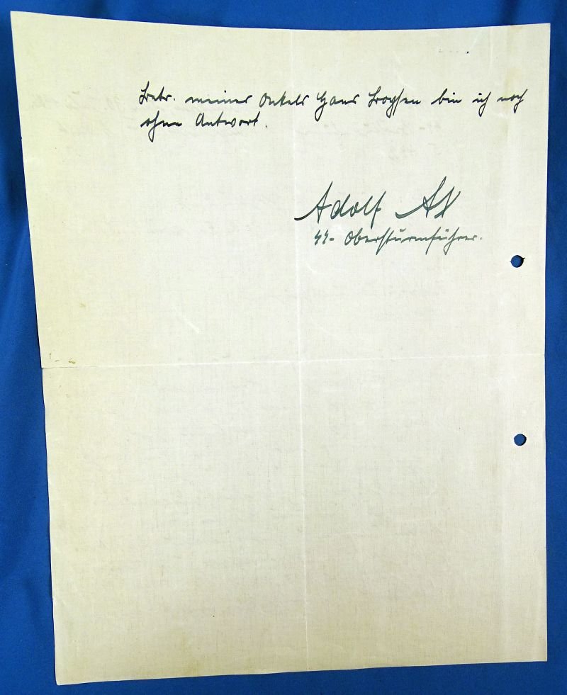 Three Documents Signed by Waffen SS Oberfuhrer and Knight's Cross Recipient Adolf Ax — image 7