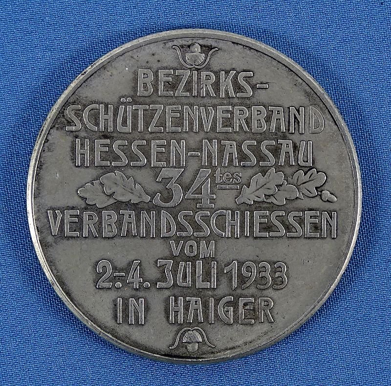 1933 Reichskanzler Adolf Hitler Hessen-Nassau Shooting Association Medallion — image 2