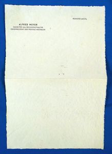 Stationary Sheet of Gauleiter Alfred Meyer