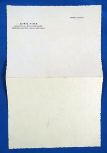 Stationary Sheet of Gauleiter Alfred Meyer