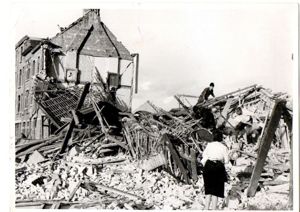 Photograph of Destroyed City In Flanders, June 22, 1944 – …